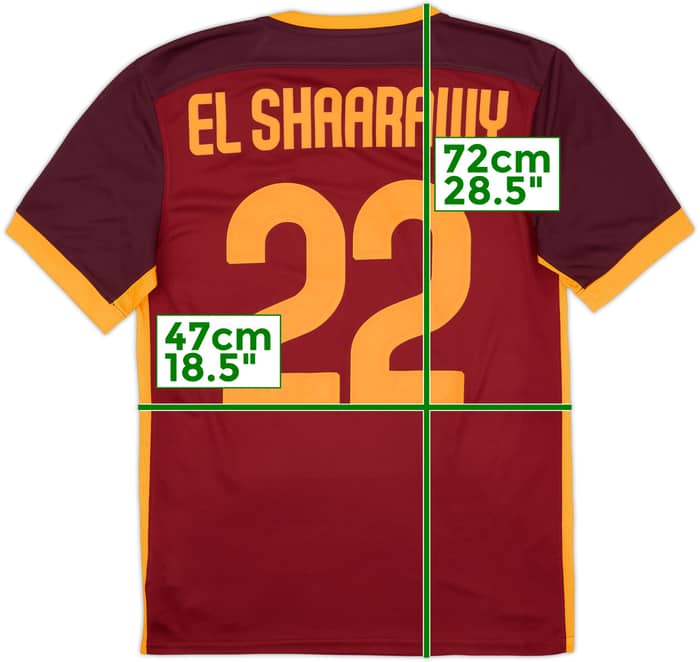 2015-16 Roma Home Shirt El Shaarawy #22 - 8/10 - (S)