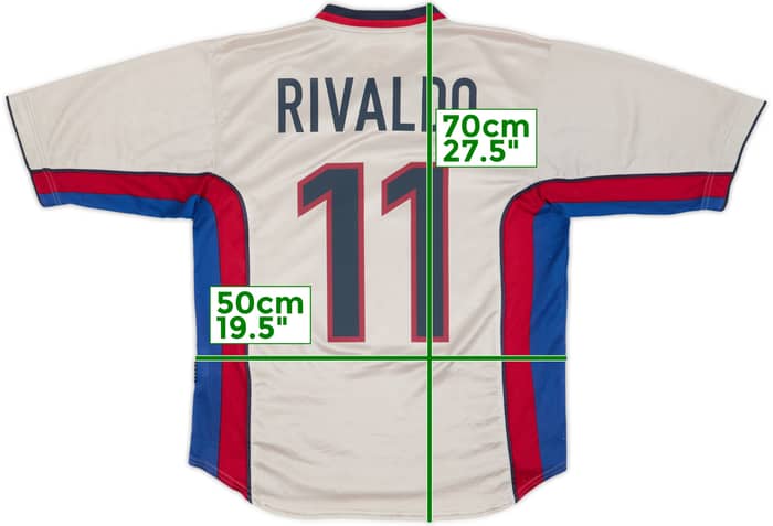 1999-01 Barcelona Away Shirt Rivaldo #11 - 6/10 - (M)
