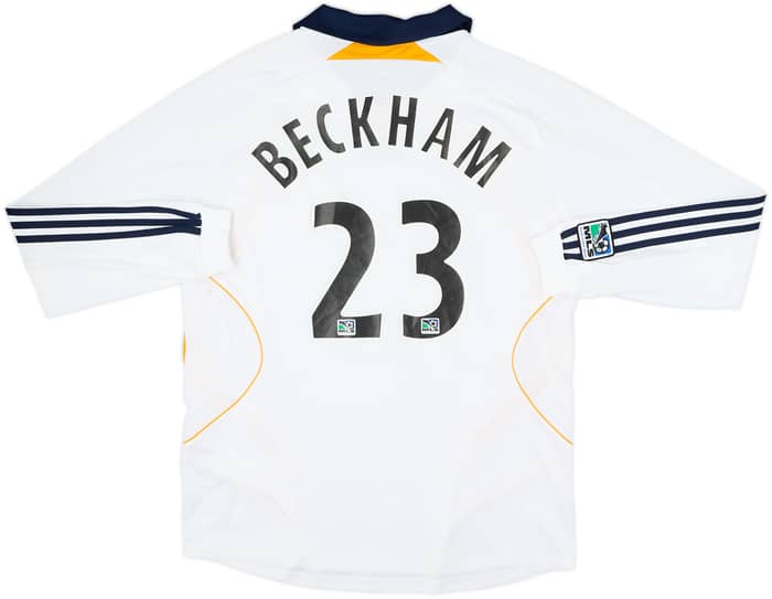 Camiseta de local L/S de LA Galaxy 2007-08 Beckham #23 - 6/10 - (L)