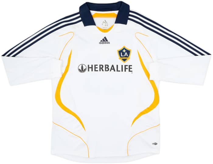 Camiseta de local L/S de LA Galaxy 2007-08 Beckham #23 - 6/10 - (L)