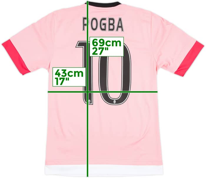 2015-16 Juventus Away Shirt Pogba #10 - 8/10 - (S)