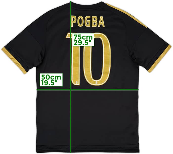 2015-16 Juventus Third Shirt Pogba #10 - 8/10 - (M)