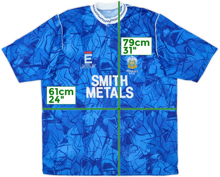 1991-92 Rochdale Home Shirt - 8/10 - (XL)