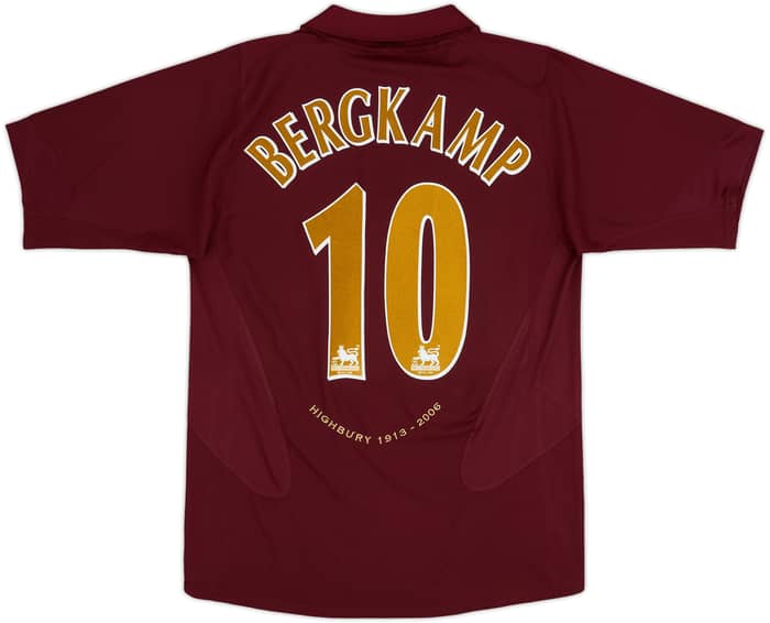 2005-06 Arsenal Home Shirt Bergkamp #10 - 8/10 - (M)