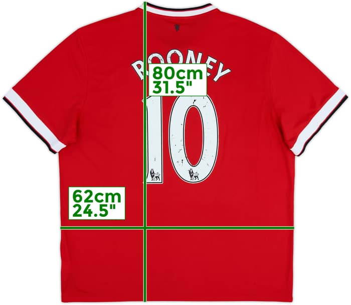 2014-15 Manchester United Home Shirt Rooney #10 - 4/10 - (XXL)