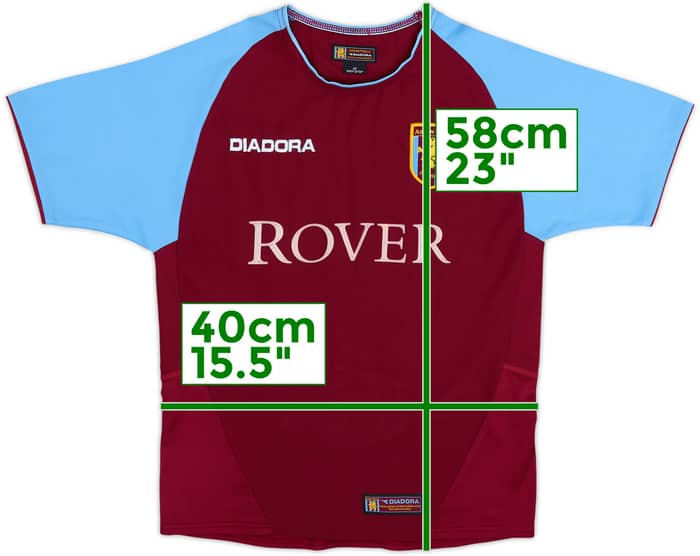 2003-04 Aston Villa Home Shirt - 8/10 - (M.Boys)