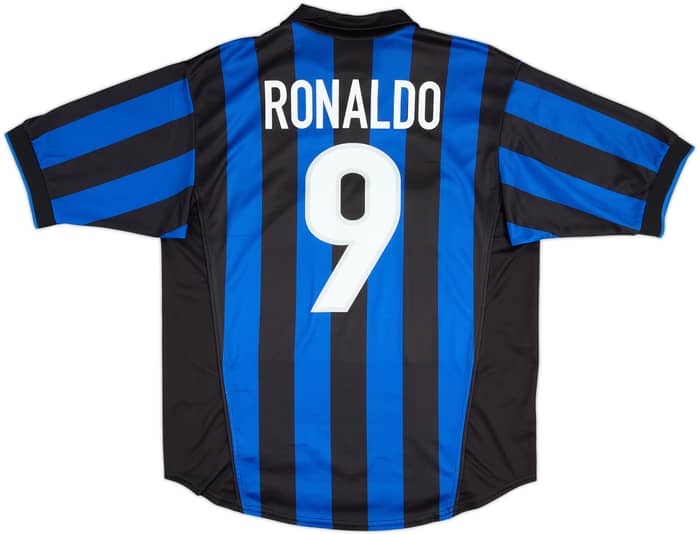 1998-99 Inter de Milán Camiseta Local Ronaldo #9 - 8/10 - (M)