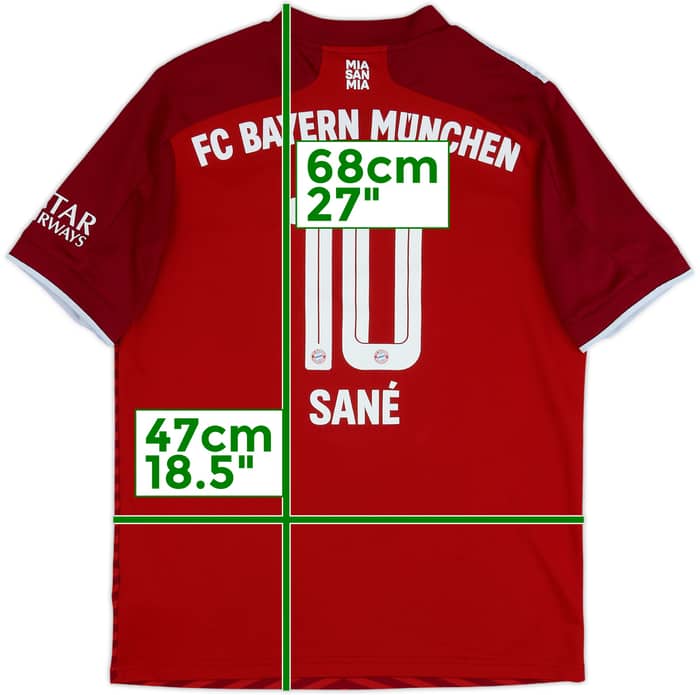 2021-22 Bayern Munich Home Shirt Sane #10 - 7/10 - (XL.Boys)