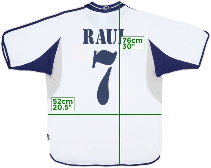 2000-01 Real Madrid Home Shirt Raul #7 - 7/10 - (M)