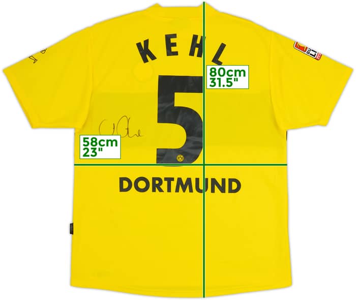2002-03 Borussia Dortmund Signed Home Shirt Kehl #5 - 7/10 - (L)