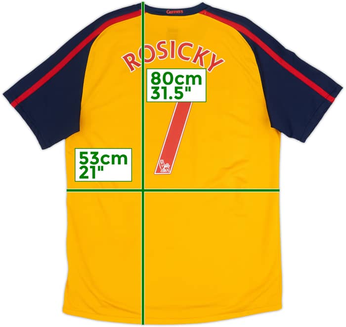 2008-09 Arsenal Away Shirt Rosicky #7 - 6/10 - (L)