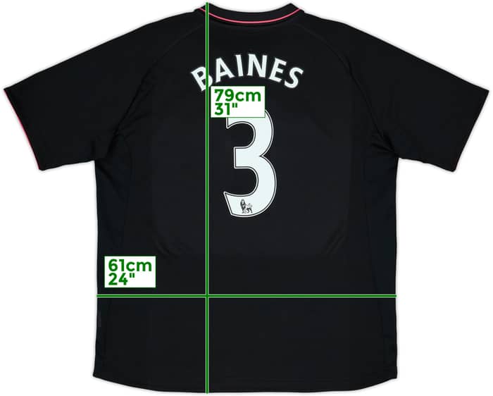 Camiseta de visitante del Everton 2009-10 Baines #3 - 6/10 - (XL)
