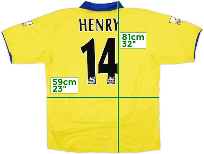 2003-05 Arsenal Away Shirt Henry #14 - 7/10 - (XL)