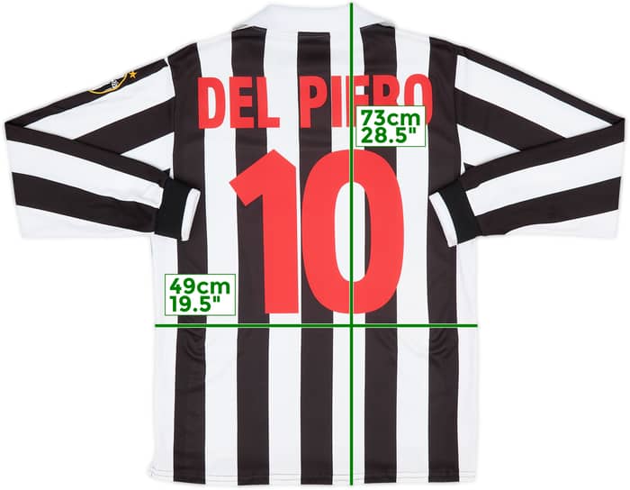 1998-99 Juventus Home L/S Shirt Del Piero #10 - 8/10 - (S)