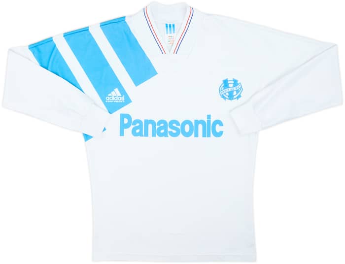 1991-92 Olympique Marseille Home L/S Shirt - 6/10 - (S)
