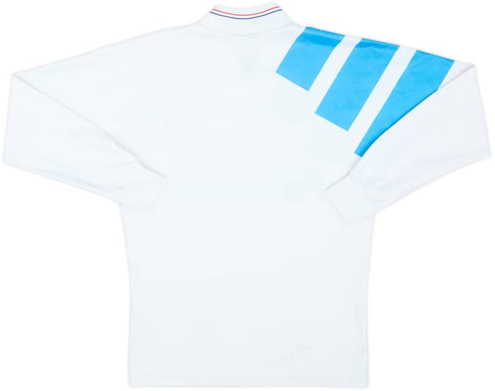 1991-92 Olympique Marseille Home L/S Shirt - 6/10 - (S)