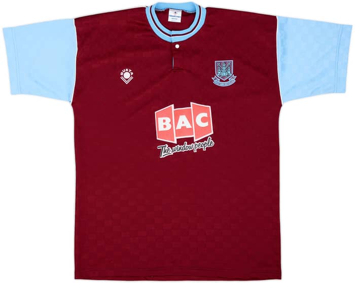 1990-91 West Ham Home Shirt - 8/10 - (M)