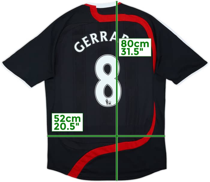 2007-08 Liverpool Third Shirt Gerrard #8 - 8/10 - (L)