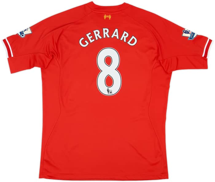 2013-14 Liverpool Home Shirt Gerrard #8 - 8/10 - (XXL)