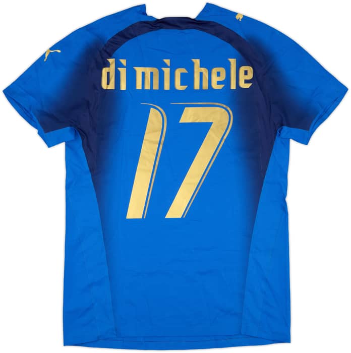2006 Italie Maillot domicile porté en match Di Michele #17 - ENCHÈRES