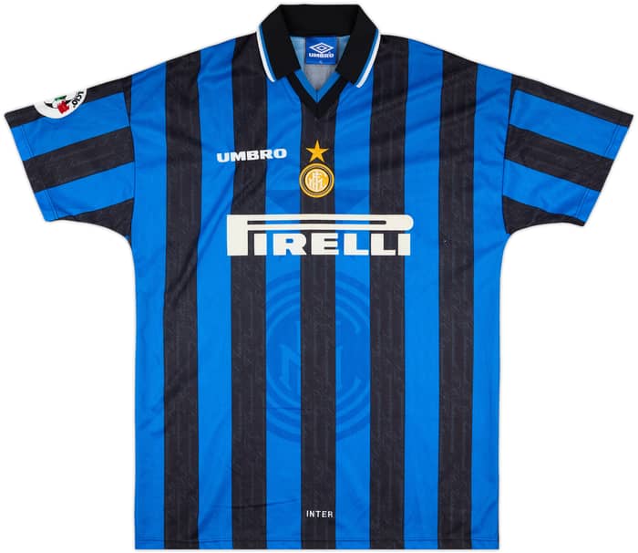 1997-98 Inter Milan Match Worn Coppa Italia Home Shirt Tarantino #3