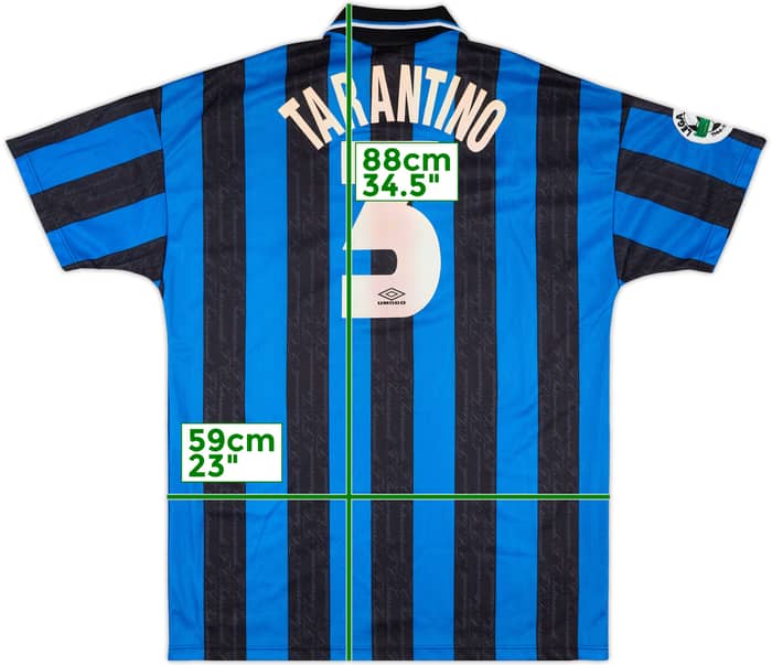 1997-98 Inter Milan Match Worn Coppa Italia Home Shirt Tarantino #3