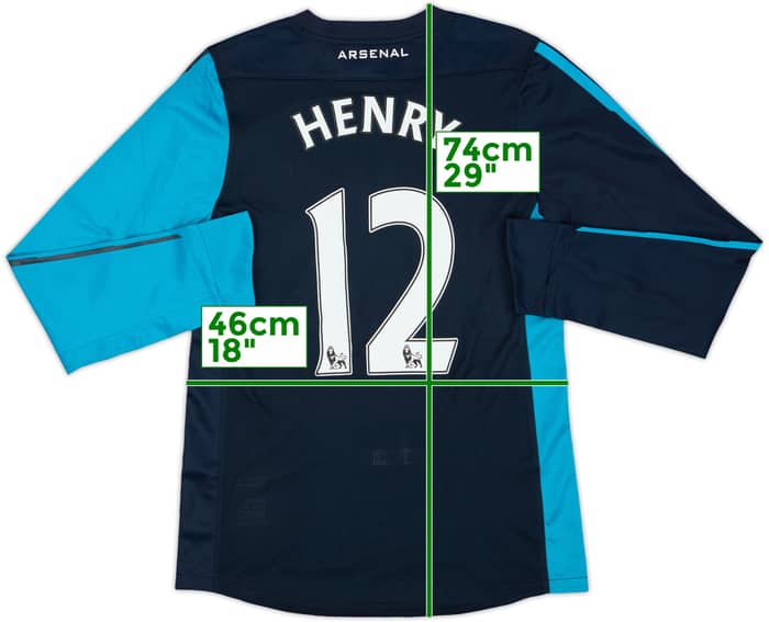 2011-12 Arsenal Player Issue Away L/S Shirt Henry #12 (M)