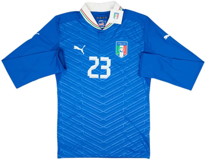 2012-13 Italy Player Issue Home L/S Shirt #23 (M)