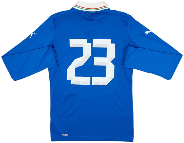 2012-13 Italy Player Issue Home L/S Shirt #23 (M)