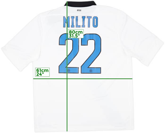 2011-12 Inter Milan Away Shirt Milito #22 (XL)