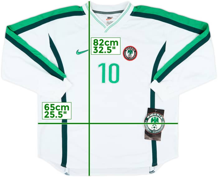 1998 Nigeria Player Issue Away L/S Shirt #10 (XL)