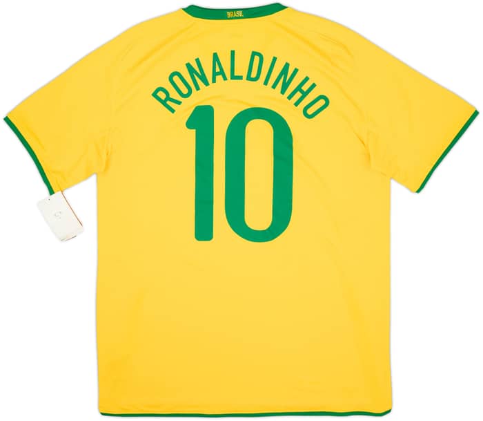 2008-10 Brazil Home Shirt Ronaldinho #10 (L)