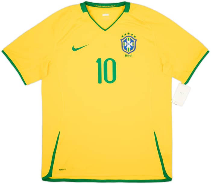 2008-10 Brazil Home Shirt Ronaldinho #10 (L)
