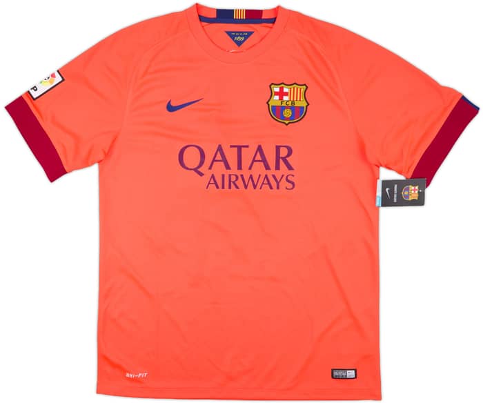 2014-15 Barcelona Away Shirt Suarez #9 (L)