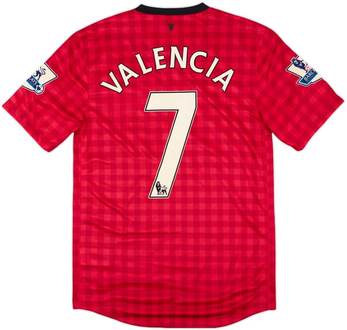 2012-13 Manchester United Home Shirt Valencia #7 (S)