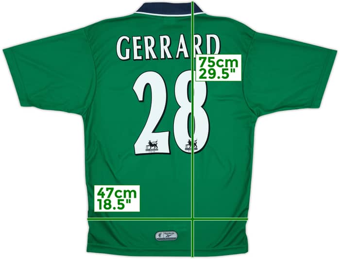 1999-00 Liverpool Away Shirt Gerrard #28 (S)