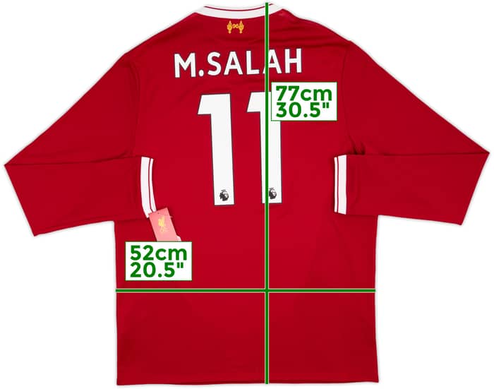2017-18 Liverpool 125 Years Home L/S Shirt M.Salah #11 (L)