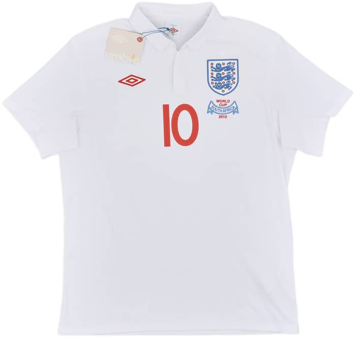 2010-11 England 'South Africa' Home Shirt Rooney #10 (L)