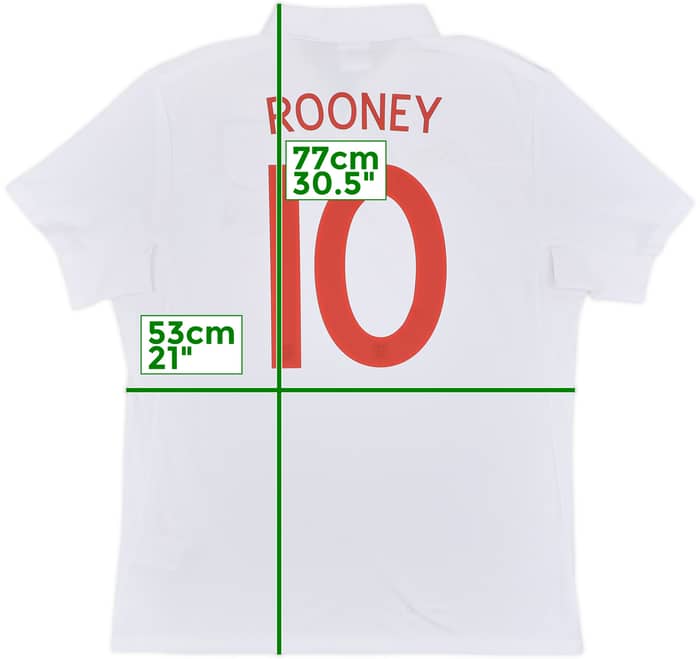 2010-11 England 'South Africa' Home Shirt Rooney #10 (L)