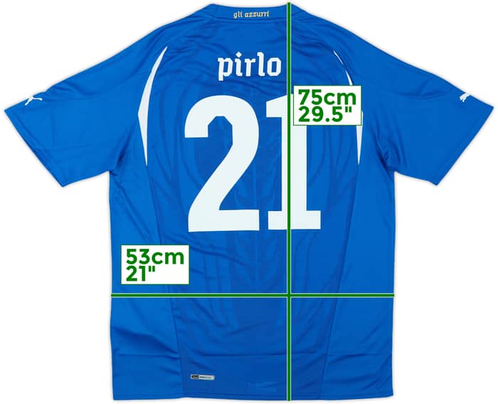 2010-12 Italy Home Shirt Pirlo #21 (L)