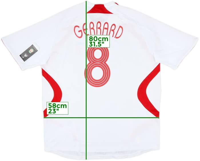 2007-08 Liverpool Away Shirt Gerrard #8 (XXL)