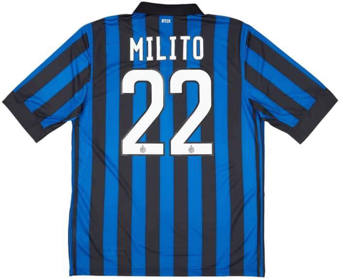 2011-12 Inter Milan Home Shirt Milito #22 (L)