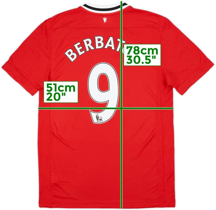 2011-12 Manchester United Home Shirt Berbatov #9 (M)
