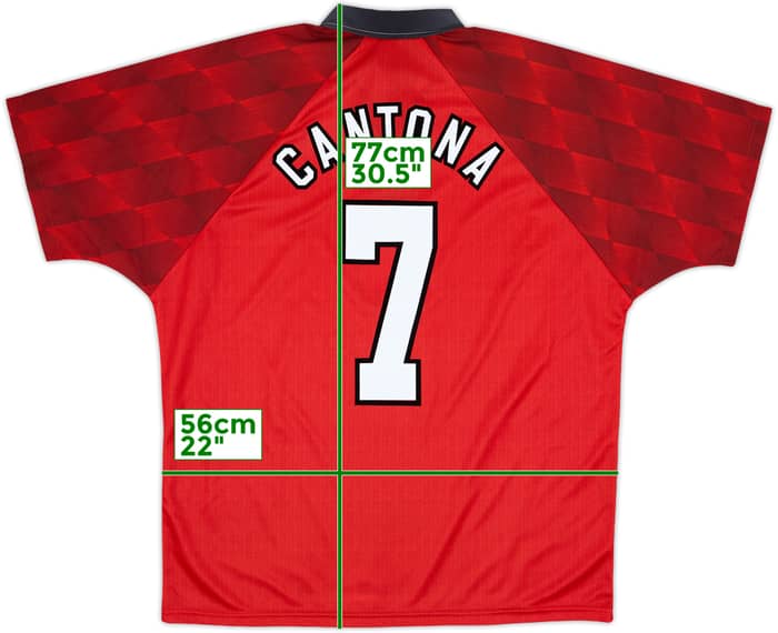 1996-98 Manchester United Home Shirt Cantona #7 (L)