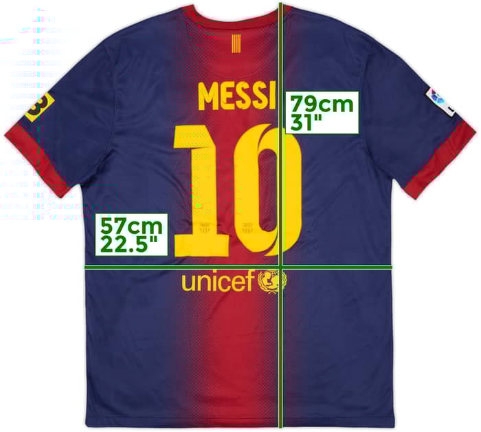 2012-13 Barcelona Home Shirt Messi #10 - 10/10 - (XL)