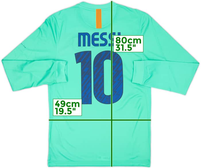 2010-11 Barcelona Authentic Away L/S Shirt Messi #10 (S)