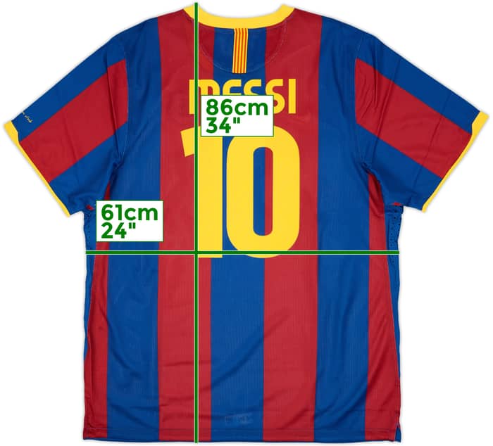 2010-11 Barcelona Player Issue Home Shirt Messi #10 (XXL)