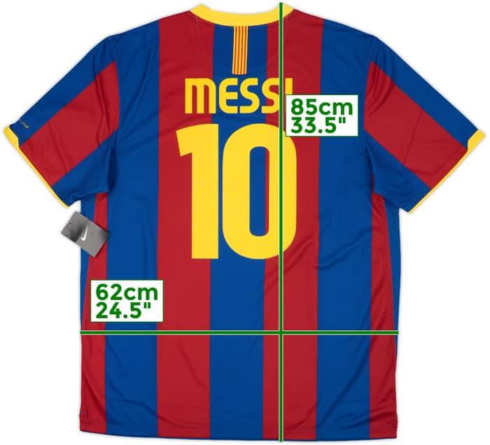 2010-11 Barcelona Authentic Home Shirt Messi #10 (XL)