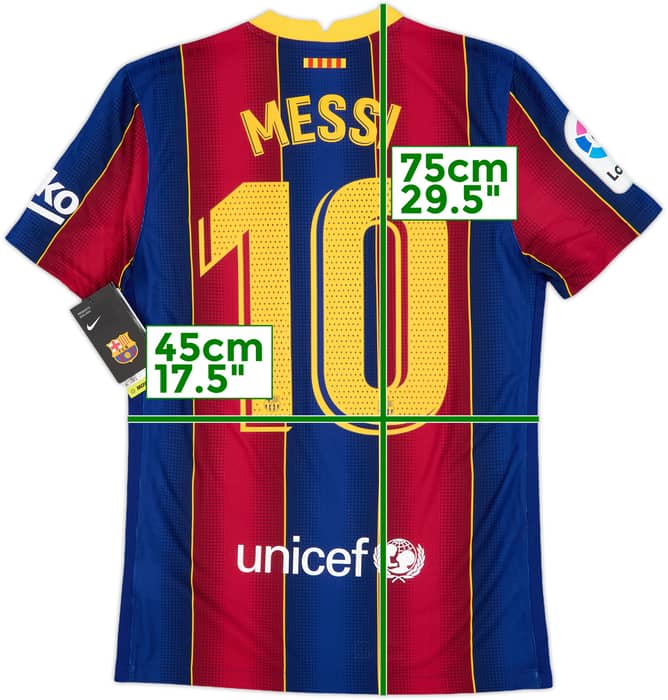 2020-21 Barcelona Authentic Home Shirt Messi #10 (S)