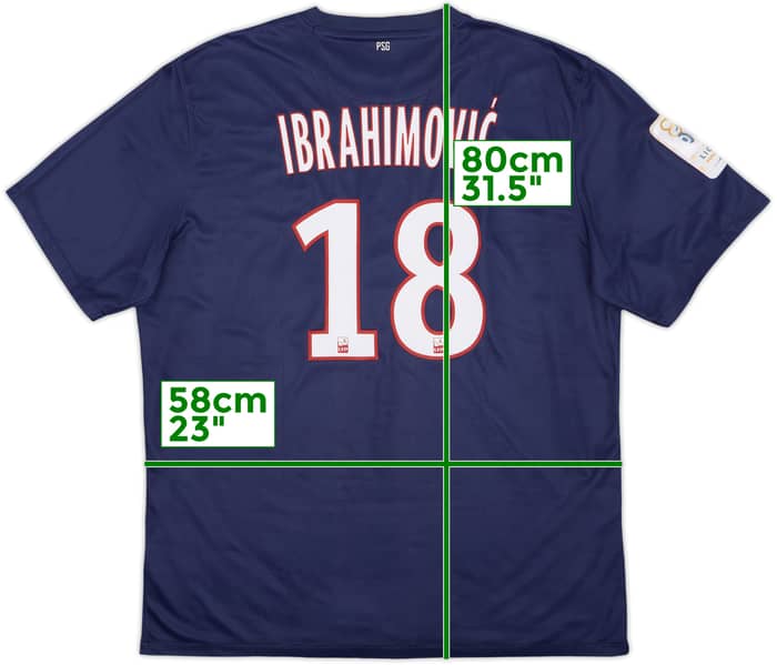 2012-13 Paris Saint-Germain Home Shirt Ibrahimovic #18 (XL)